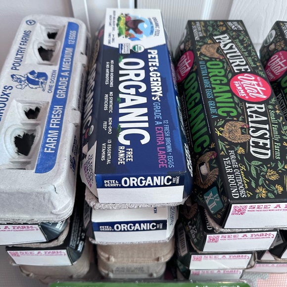 Lot of 22 egg cartons empty pulp paper or plastic containers eggs - Picture 4 of 6